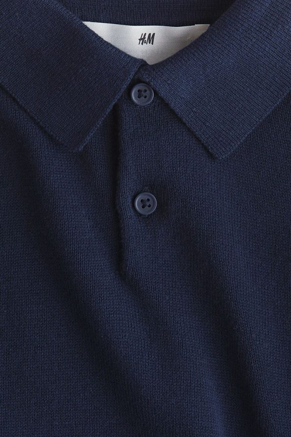H&M Fine Knit Polo Top