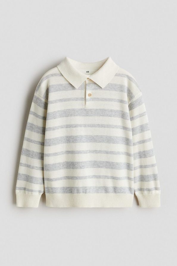 H&M Fine Knit Polo Top