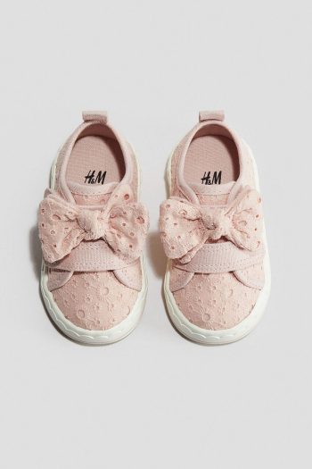 H&M Embroidered Detail Canvas Sneakers
