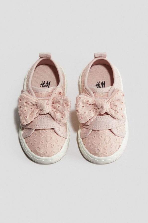 H&M Embroidered Detail Canvas Sneakers