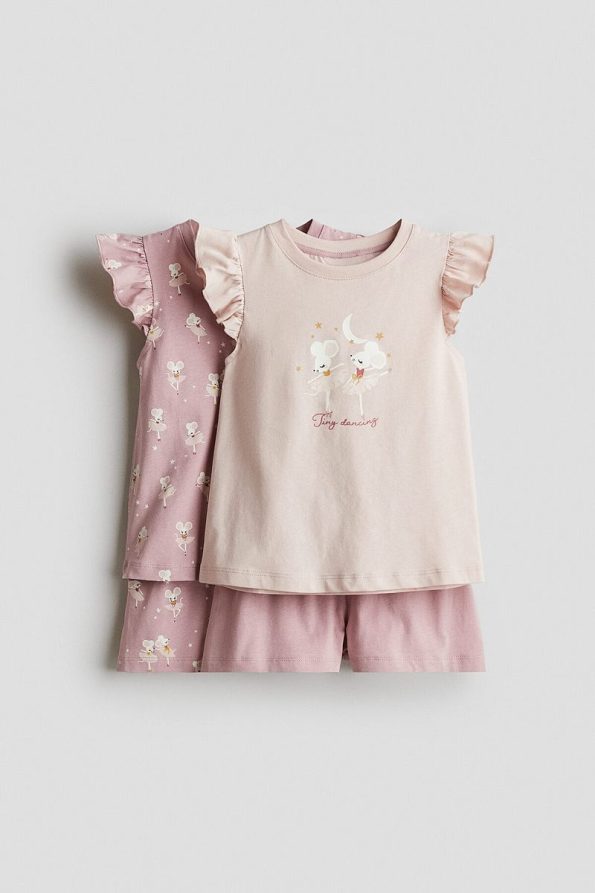 H&M Ruffled Sleeve Pajama Set