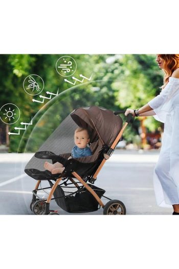 MorBebe Black Mosquito Net for Baby Strollers Compatible with All Models