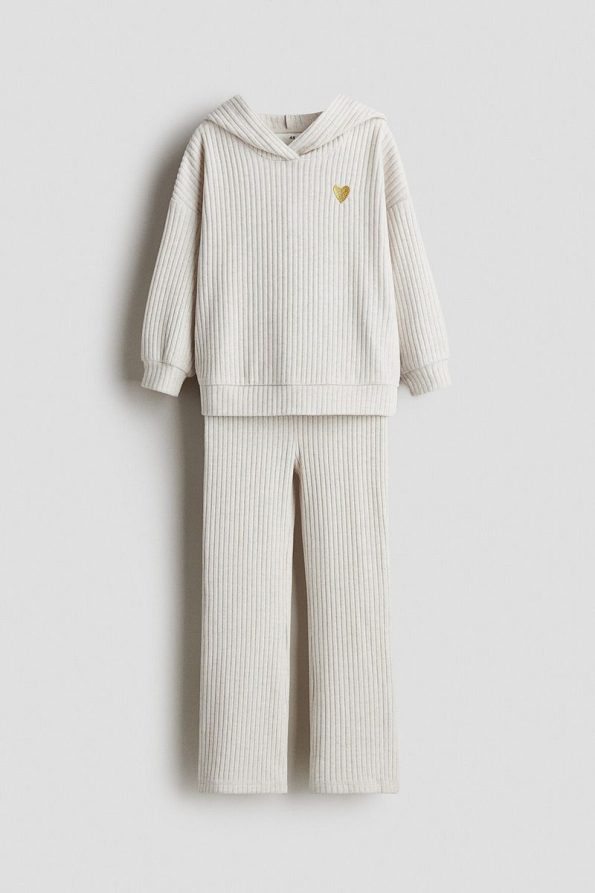 H&M 2-Piece Fuzzy and Ribbed Set