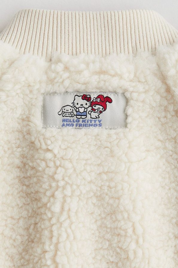 H&M Plush Pilot Jacket with Appliqué