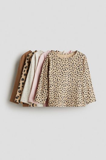 H&M Set of 5 Long Sleeve Cotton Tops