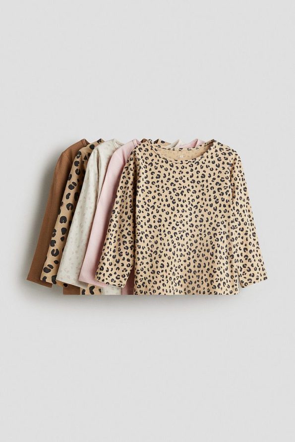 H&M Set of 5 Long Sleeve Cotton Tops