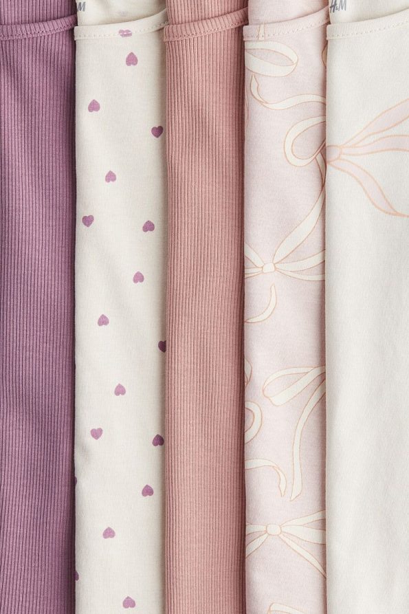 H&M 5-Pack Long Sleeve Cotton Tops