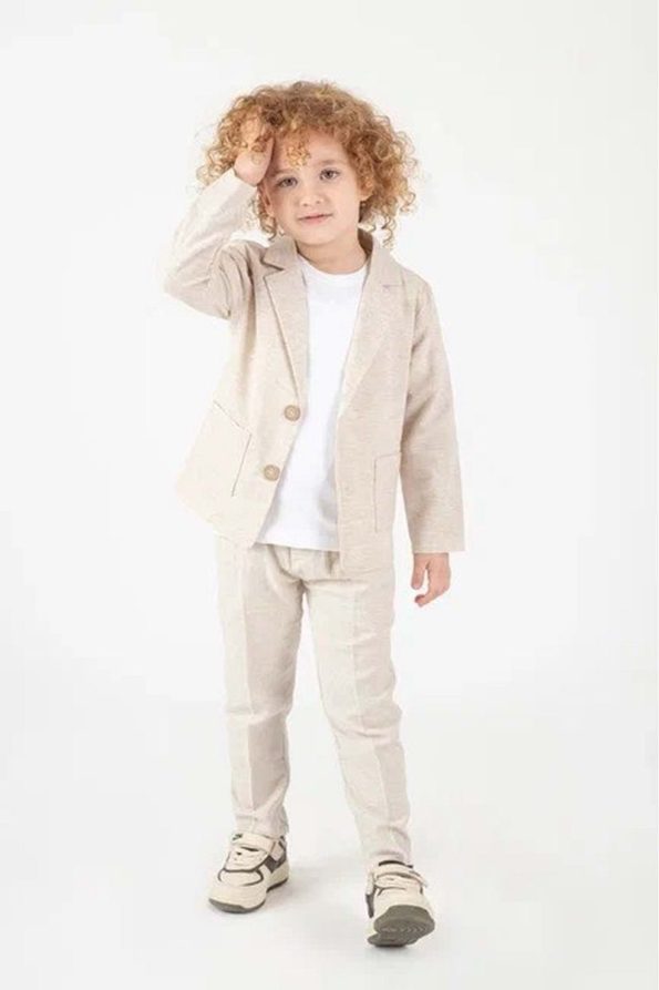 Boys' Linen Suit with Jacket and T-Shirt