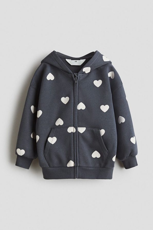 H&M Hooded Zip-Up Oversized Top