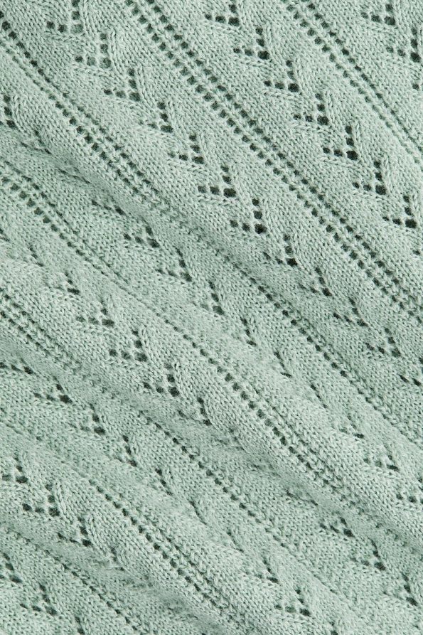 H&M Hole Patterned Cotton Knit Cardigan