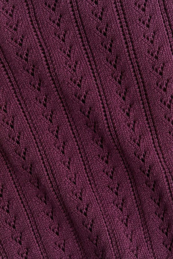 H&M Hole Patterned Cotton Knit Cardigan