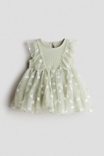 H&M Tulle Skirt Printed Dress