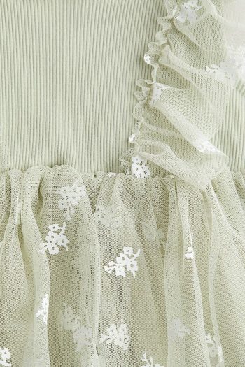 H&M Tulle Skirt Printed Dress