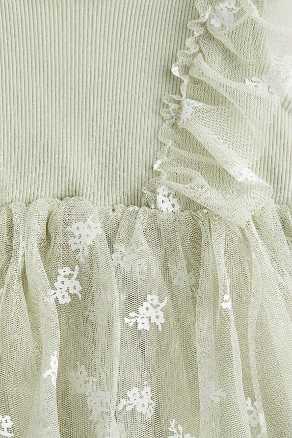 H&M Tulle Skirt Printed Dress