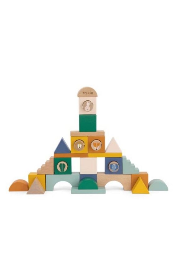 Trixie - Wooden Block City - 31 Piece Wooden Block Set