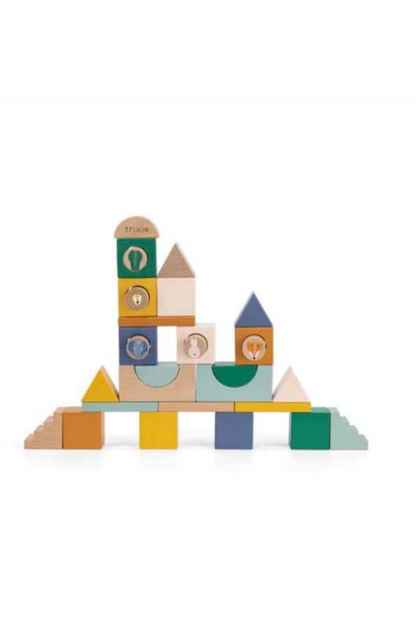 Trixie - Wooden Block City - 31 Piece Wooden Block Set