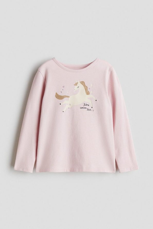 H&M Printed Jersey Top