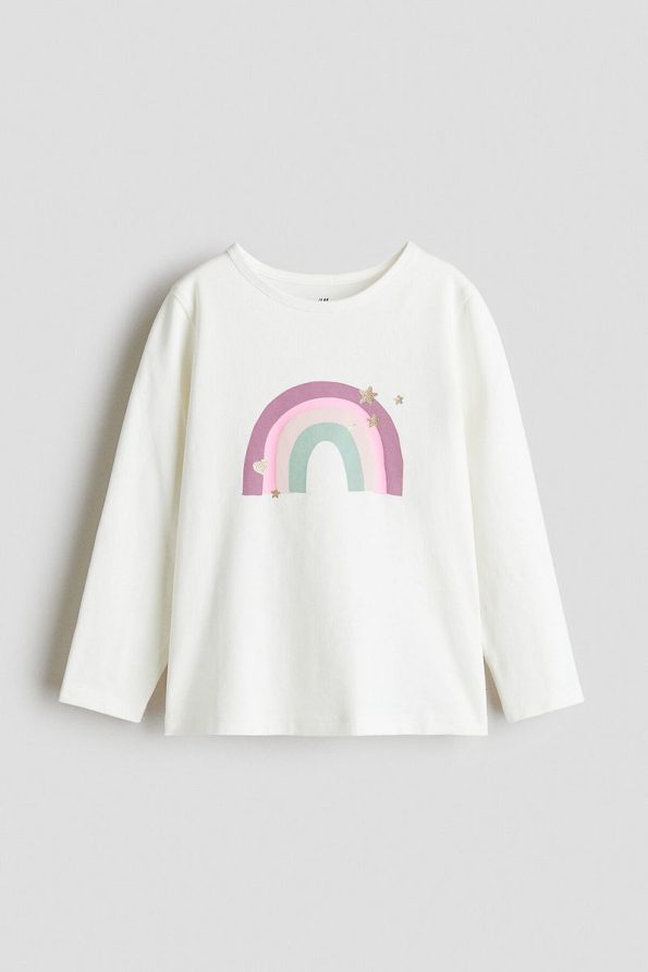 H&M Printed Jersey Top