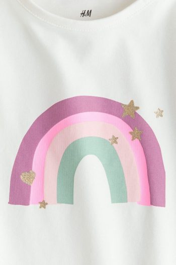 H&M Printed Jersey Top