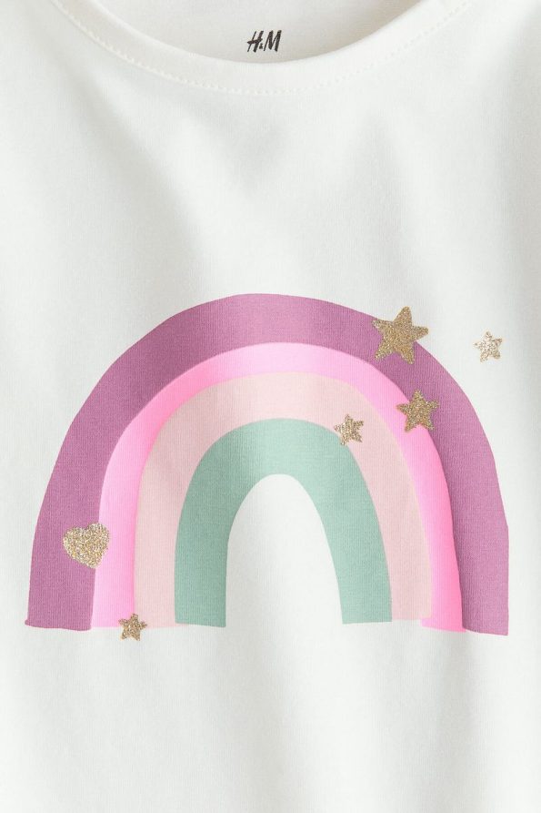 H&M Printed Jersey Top