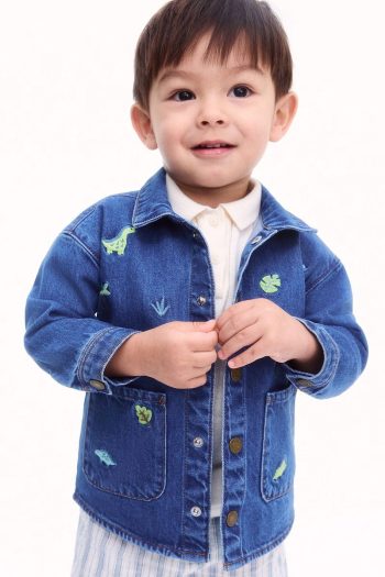 Embroidered Denim Shirt Jacket