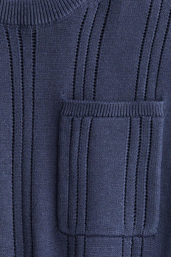 H&M Textured Cotton Knit T-Shirt