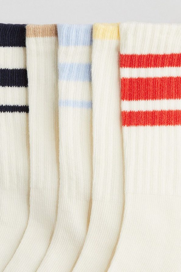 H&M Set of 5 Ribbed Terry Socks