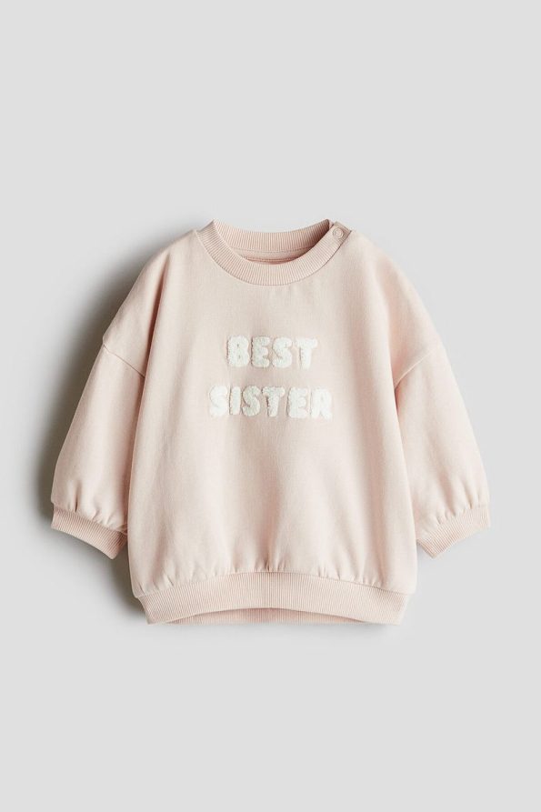 H&M Plush Appliqué Sweatshirt