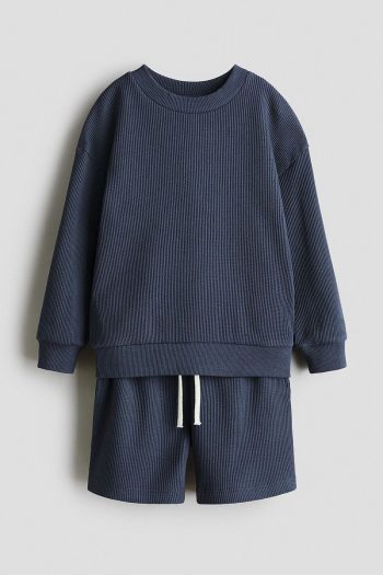 H&M 2-Piece Textured Cotton Set
