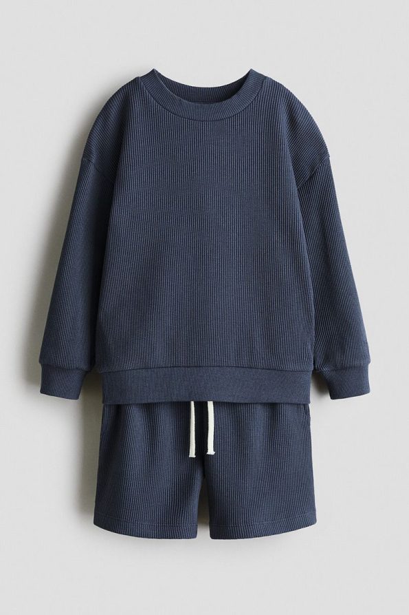 H&M 2-Piece Textured Cotton Set