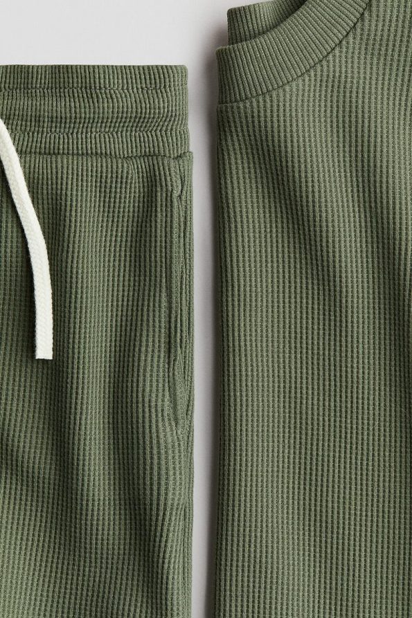 H&M 2-Piece Honeycomb Textured Cotton Set