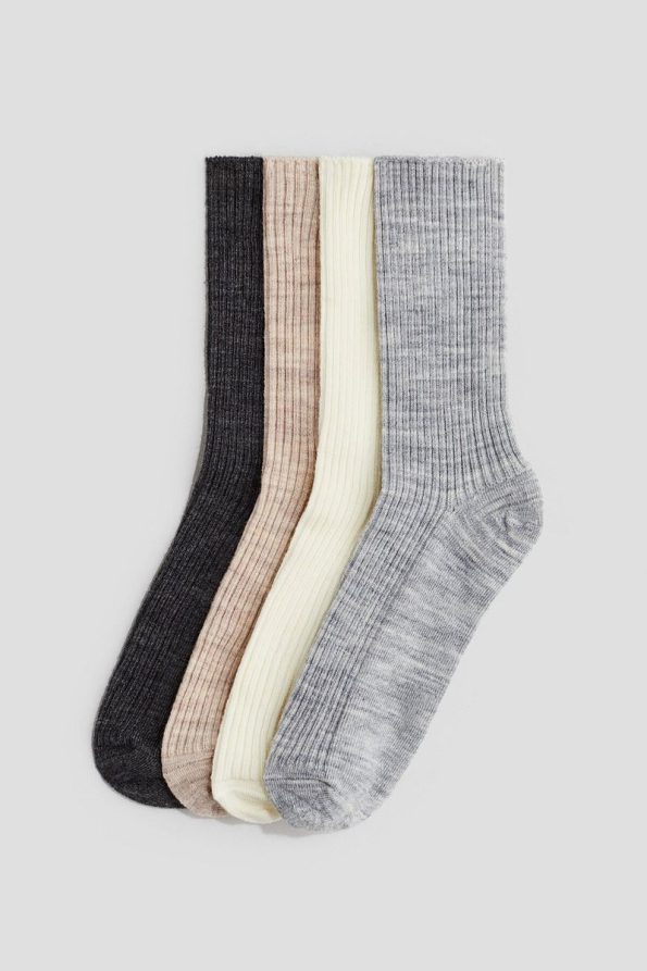 H&M 4-Pack Wool Blend Socks