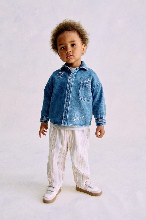 Embroidered Denim Overshirt