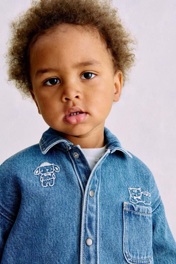 Embroidered Denim Overshirt