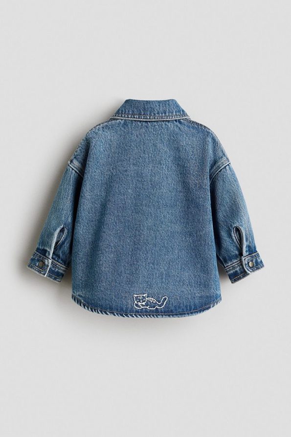 Embroidered Denim Overshirt