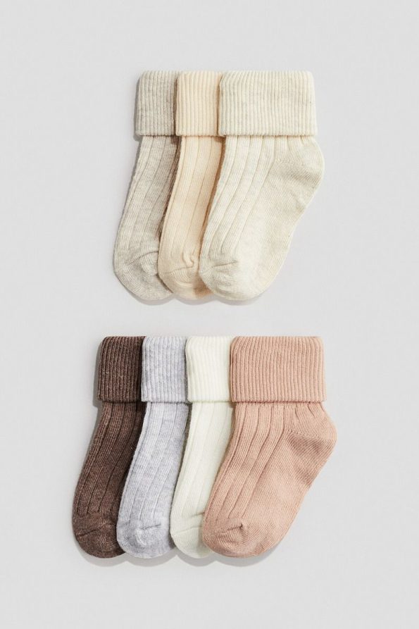 H&M 7-Pack Cotton Blend Socks