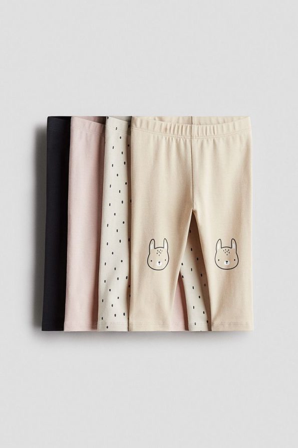 H&M Set of 4 Cotton Jersey Leggings