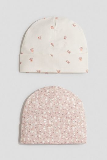 H&M Cotton Beanie Set