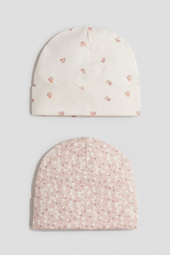 H&M Cotton Beanie Set