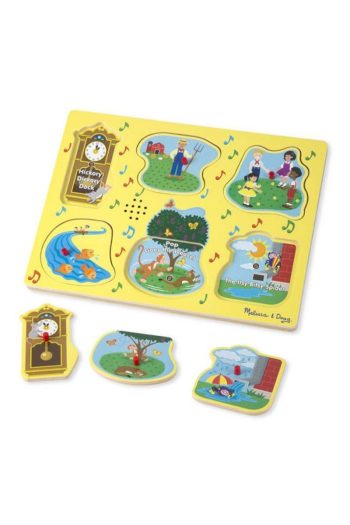 Melissa and Doug Wooden Sound Puzzle - English Children's Songs 1
