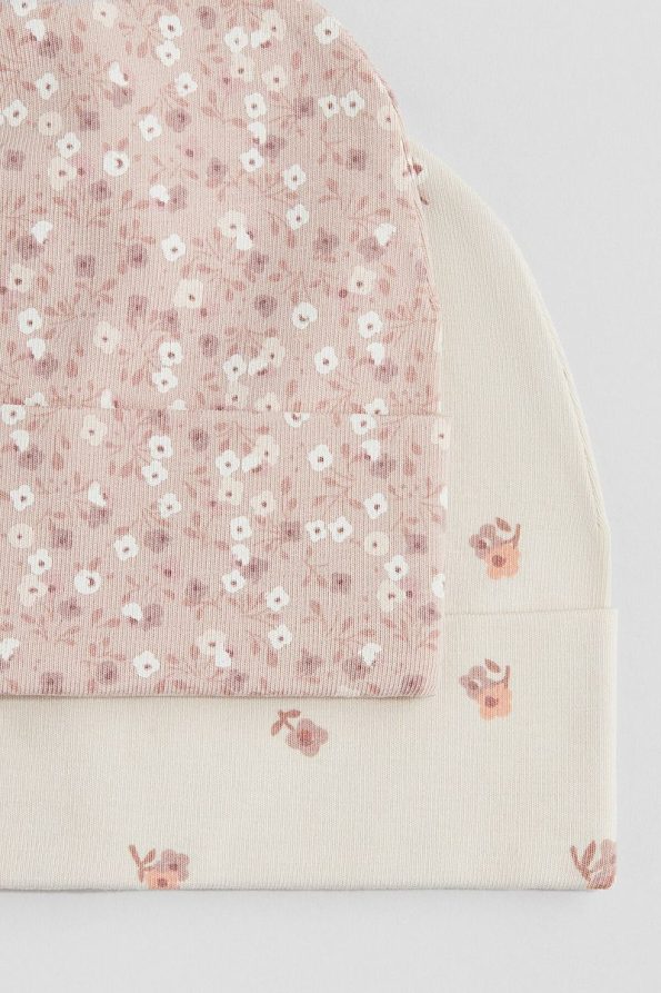 H&M Cotton Beanie Set