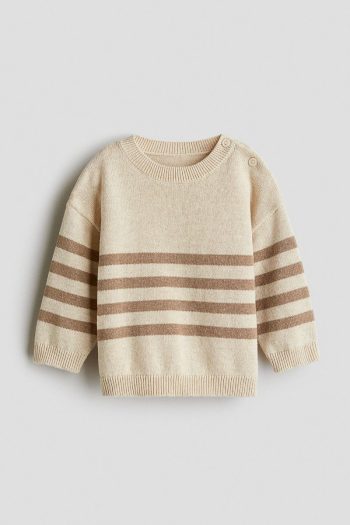 H&M Cotton Jacquard Knit Sweater