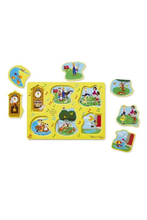 Melissa and Doug Wooden Sound Puzzle - English Children's Songs 1