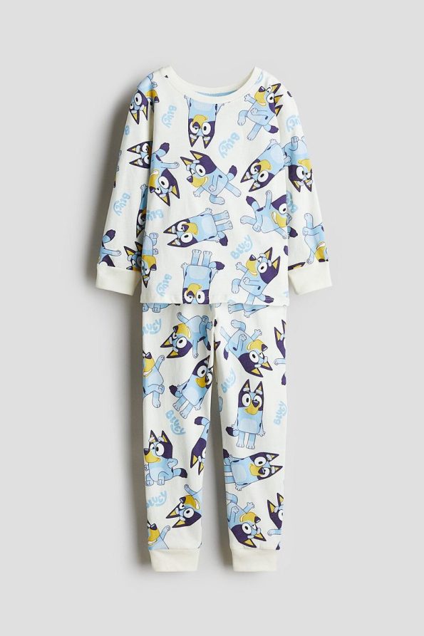 H&M Cotton Printed Jersey Pajama Set