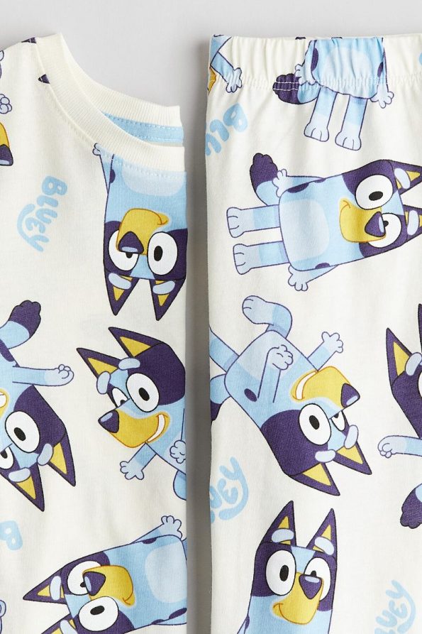 H&M Cotton Printed Jersey Pajama Set