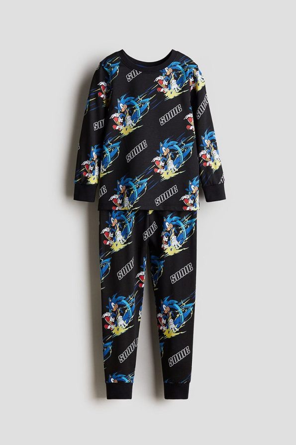 H&M Cotton Printed Jersey Pajama Set