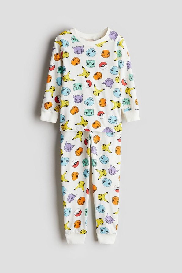 H&M Cotton Printed Jersey Pajama Set