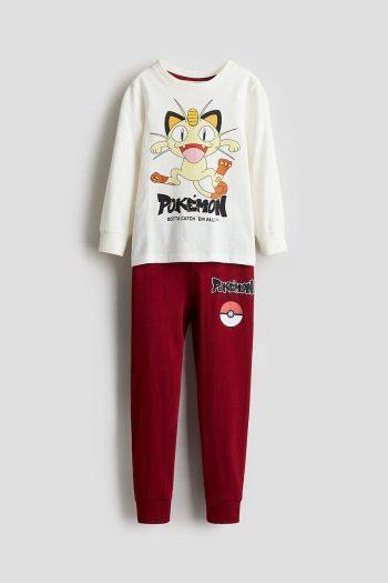 H&M Cotton Printed Jersey Pajama Set