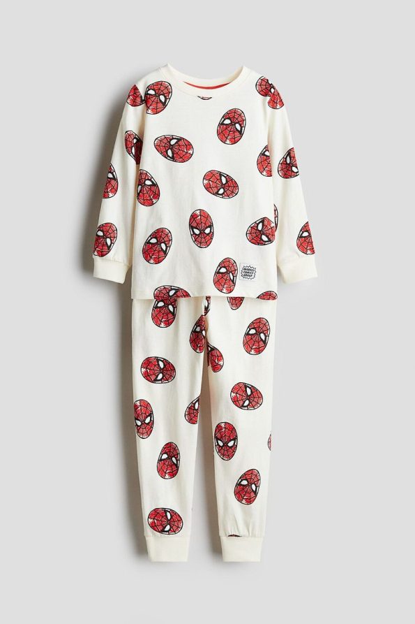H&M Cotton Printed Jersey Pajama Set