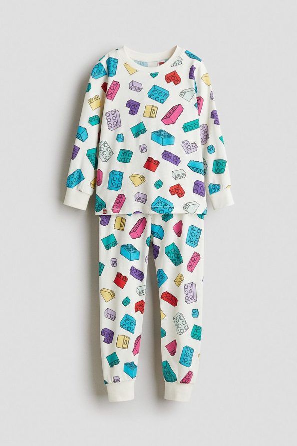 H&M Cotton Printed Jersey Pajama Set
